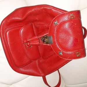 Mcm Vintage Leather Backpack